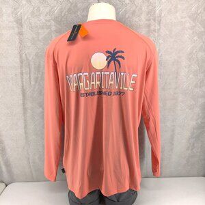 NWT Margaritaville Shirt Men XXL Coral Jimmy Buffet Fishing Beach Outdoors Trave